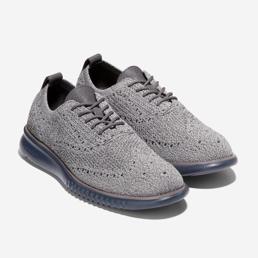 Cole Haan Men's 2.Zerogrand Gray Stitchlite Oxford Shoes - 11.5M - New in Box